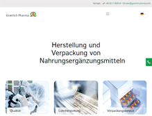 Tablet Screenshot of goerlich-pharma.com